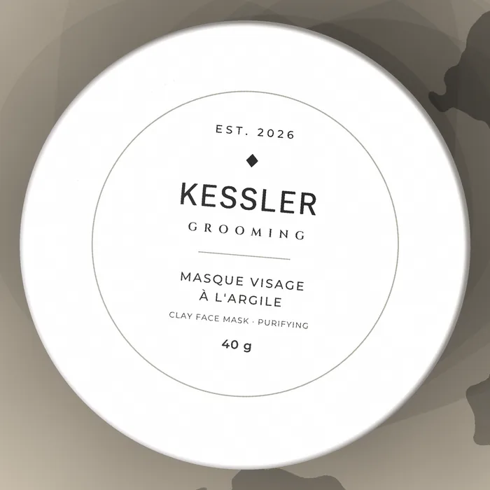 Couvercle gravé du pot Kessler Grooming, vue de dessus